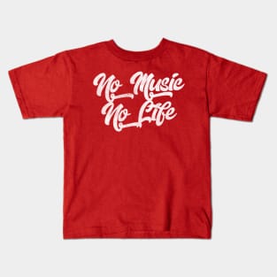 No Life No Music Kids T-Shirt